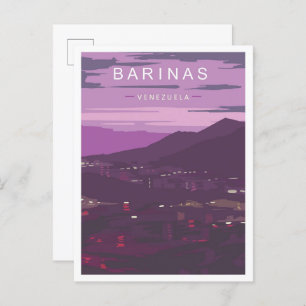 Barinas Venezuela Art Vintage Travel Illustration Postcard