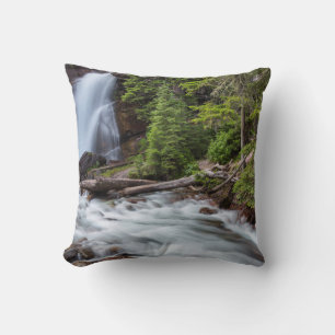 Baring Falls in Glacier National Park, Montana Cushion