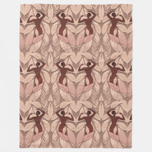Baris Dancer Silhouette Fleece Blanket