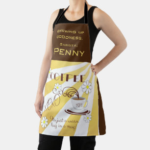 Barista Apron   Coffee, Warm Hug in a Mug