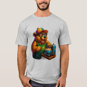 Barista Bear – Cute Coffee Lover T-Shirt