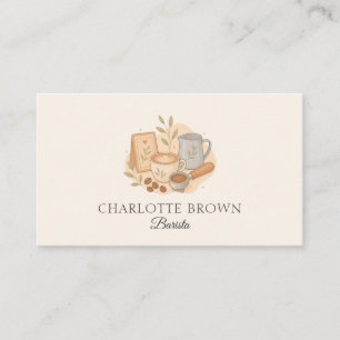 Barista Coffee Cafe Espresso Beverage Business Card