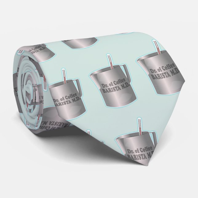 Barista coffee making funny doctor Tie (Rolled)