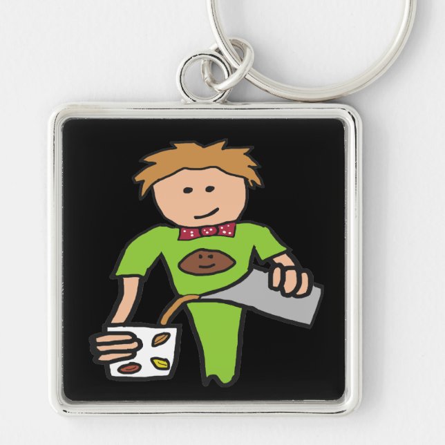 Barista Coffee Shop Key Ring (Front)