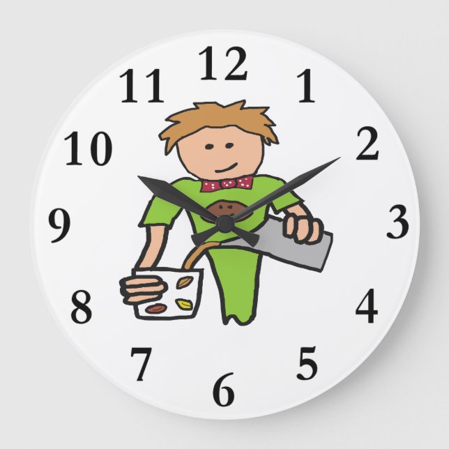 Barista Coffee Shop Large Clock (Front)