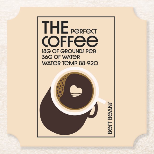Barista Coffeeshop Paper Coaster (Front)