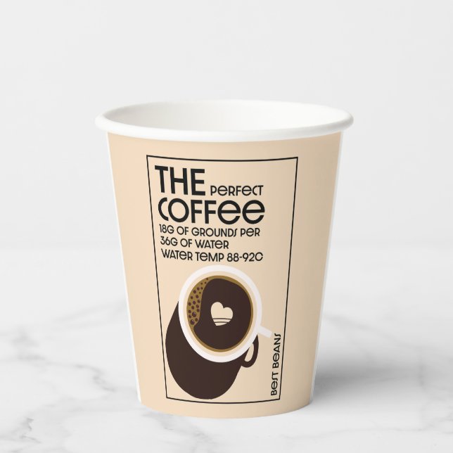 Barista Coffeeshop Paper Cups (Front)