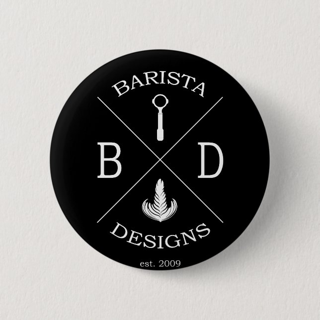 Barista Designs 6 Cm Round Badge (Front)