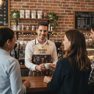 Barista folk coffee — coffee brown with caramel apron