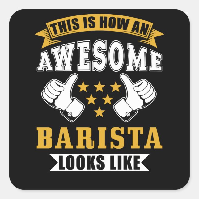 Barista Gift Square Sticker (Front)
