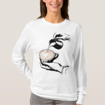 Barista making latte