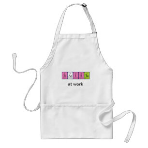 Barista periodic table name apron