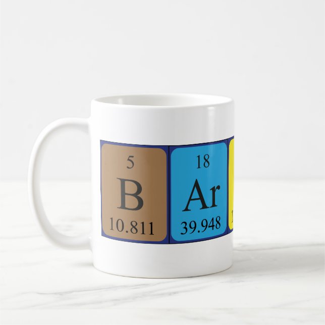 Barista periodic table name mug (Left)