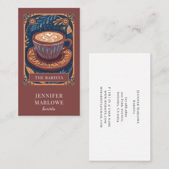 Barista Tarot  Business Card (Front/Back)
