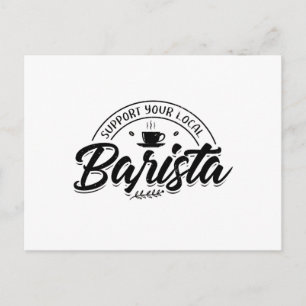 Baristas   Coffee Barista Cafe Screen Holder Gift Postcard