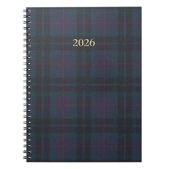 Baritone Blue Plaid Notebook (Front)