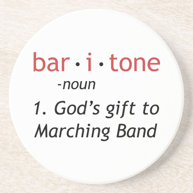 Baritone Definition Coaster (Front)