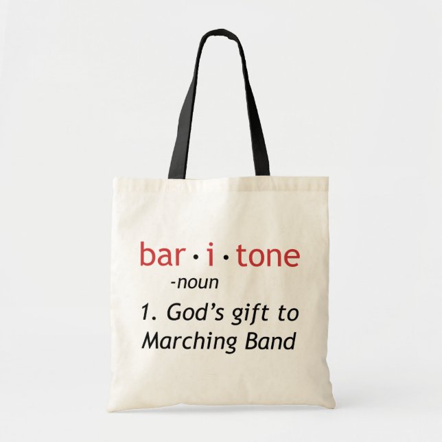 Baritone Definition Tote Bag (Front)