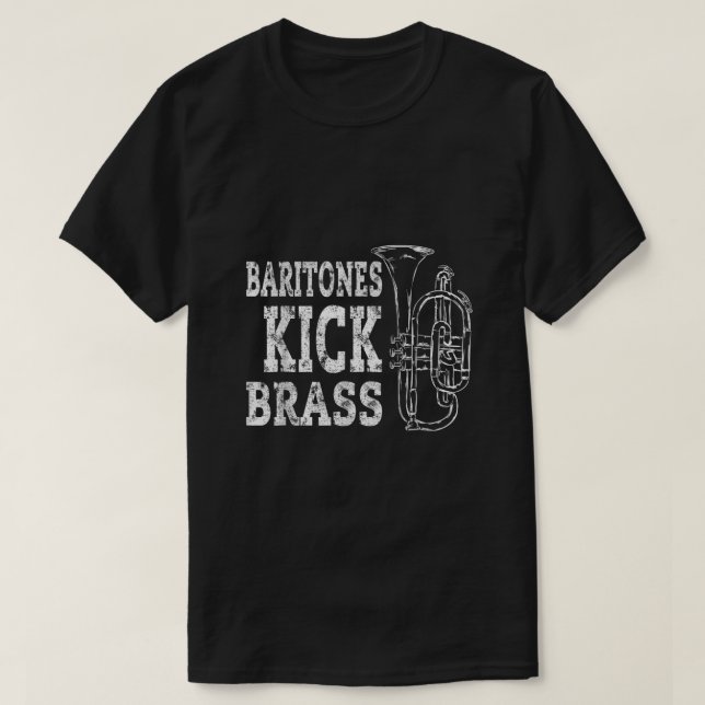 Baritone Euphonium Shirt Brass Marching Band Gift (Design Front)