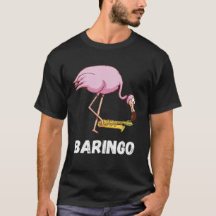 Baritone Flamingo Saxophonist Euphonium Saxophone  T-Shirt