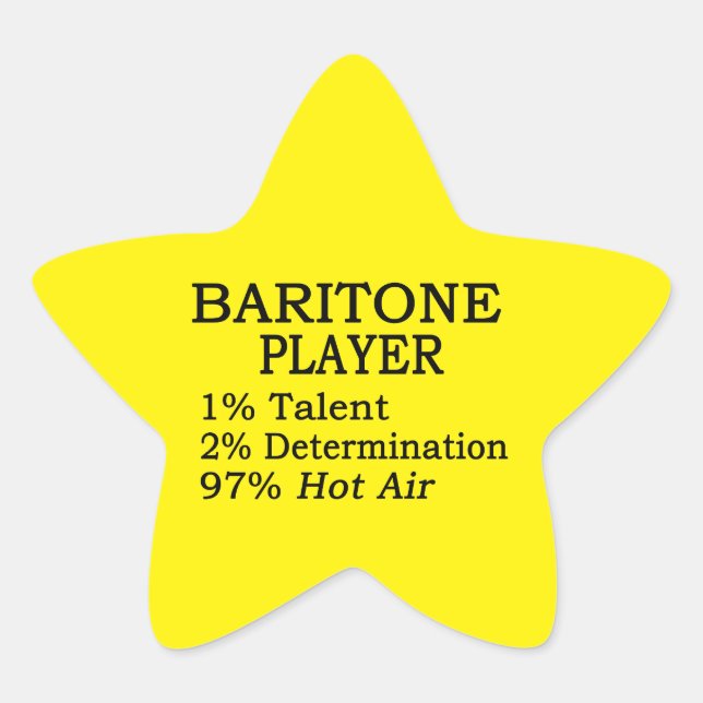 Baritone Hot Air Star Sticker (Front)