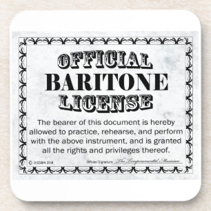 Baritone License Coaster