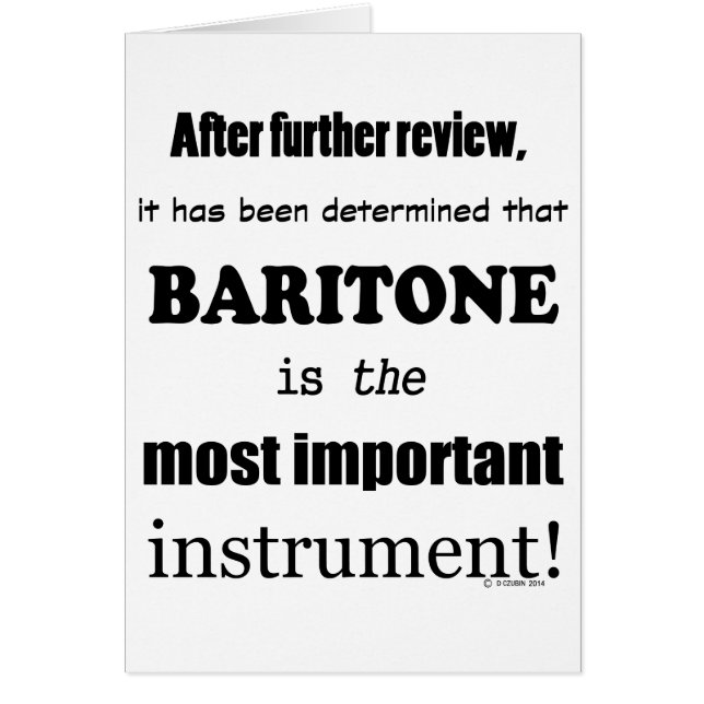 Baritone Most Important Instrument (Front)