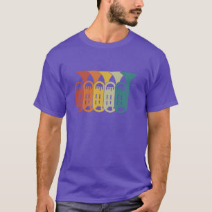 Baritone Music Instruments Horn Vintage dad retro T-Shirt