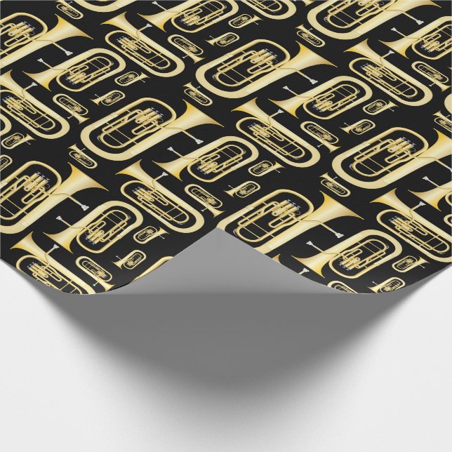 Baritone Musician Band Teacher Wrapping Paper (Corner)
