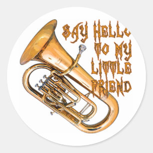 Baritone: My Little Friend Classic Round Sticker