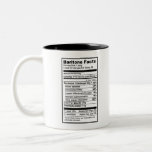 Baritone "Nutrional Information" Two-Tone Coffee Mug<br><div class="desc">A humourous take on standard nutritional information labels and barbershop singing.</div>