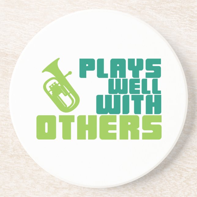 Baritone Plays Well Coaster (Front)