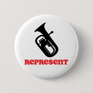 Baritone Represent 6 Cm Round Badge