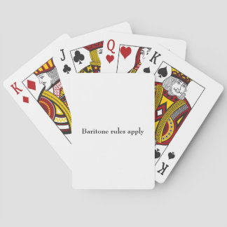 "Baritone rules apply" playing cards