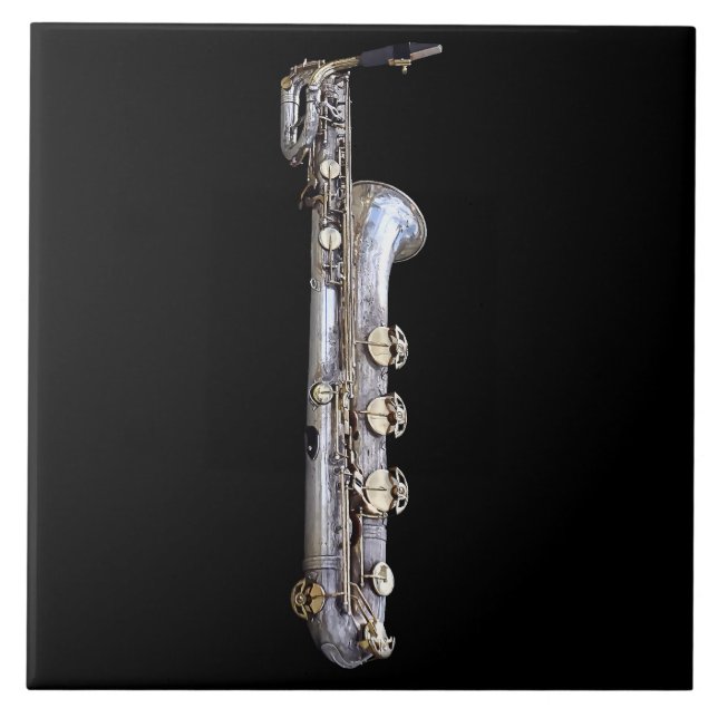Baritone Saxophone Ceramic Tile (Front)