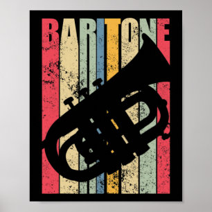 Baritone Saxophone Horn Marching Band Major Gear L Poster