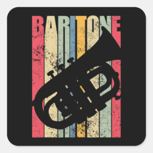 Baritone Saxophone Horn Marching Band Major Gear L Square Sticker
