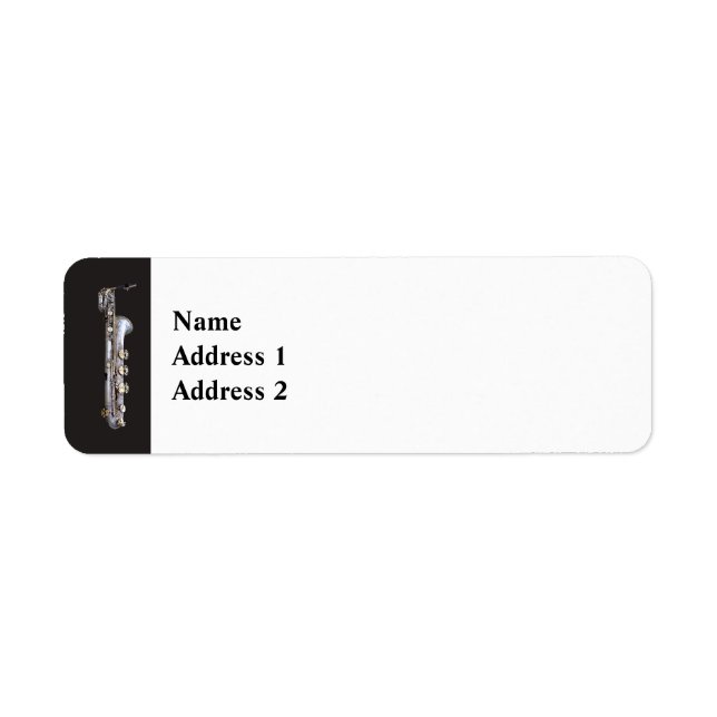 Baritone Saxophone Return Address Label (Front)