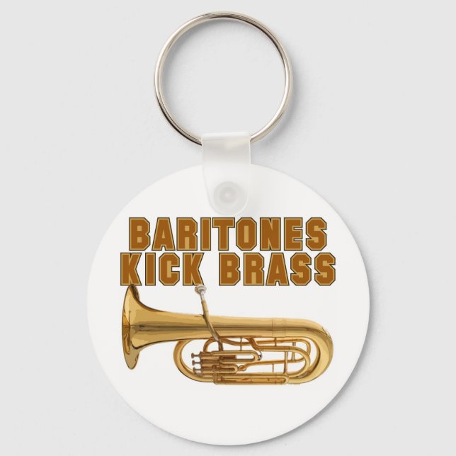 Baritones Kick Brass Key Ring (Front)