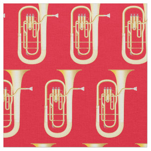 Baritones Music Musician Room Decor Red Fabric