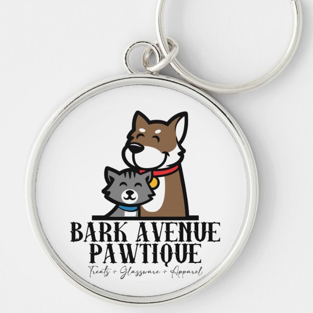 Bark Avenue Pawtique Key Ring (Front)