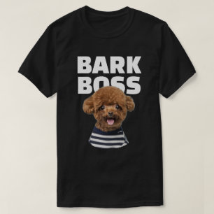 Bark Boss Dog Photo Modern Cool Custom Pet T-Shirt
