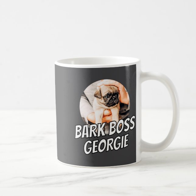 Bark Boss Pet Dog Photo Modern Simple Cool  Coffee Mug (Right)