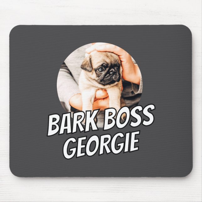 Bark Boss Pet Dog Photo Modern Simple Cool  Mouse Pad (Front)