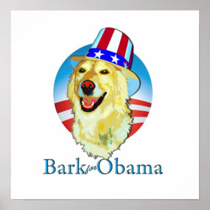 Bark for Obama poster