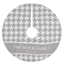 Bark Greige Houndstooth Family Name