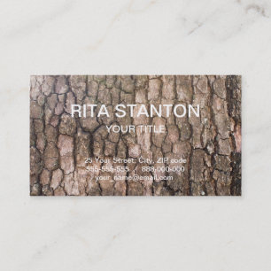 Bark of plane tree business card