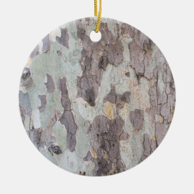 Bark of plane tree ceramic tree decoration (Front)