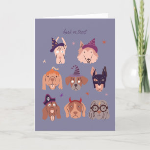 Bark or Treat Halloween Dogs Holiday Card