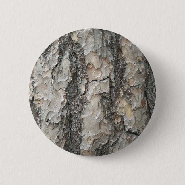 Bark Pine Wood 6 Cm Round Badge (Front)